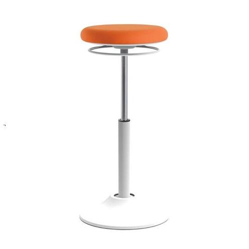 NIEUW Mango zit-sta kruk - oranje / wit, Huis en Inrichting, Barkrukken, Ophalen of Verzenden