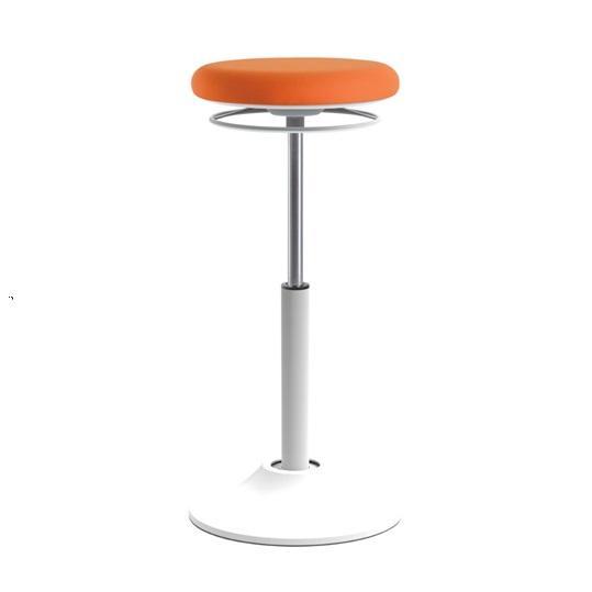 NIEUW Mango zit-sta kruk - oranje / wit, Huis en Inrichting, Barkrukken, Ophalen of Verzenden