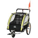 TRUUSK Kinderfietsaanhanger 2 In 1 Vering, Mesh-deur, 360° D, Fietsen en Brommers, Fietsaccessoires | Aanhangers en Karren, Verzenden
