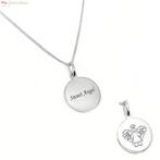 Zilveren gourmet ketting met zilveren sweet angel munt hange, Sieraden, Tassen en Uiterlijk, Kettingen, Verzenden, Nieuw, Zilver