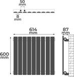 Aquamarin® Radiator - Badkamerradiator - 60x64x5 cm - Wit, Huis en Inrichting, Overige Huis en Inrichting, Verzenden, Nieuw