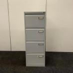 Dossierkast, 4 lades (hxbxd) 131x47x62 cm, grijs