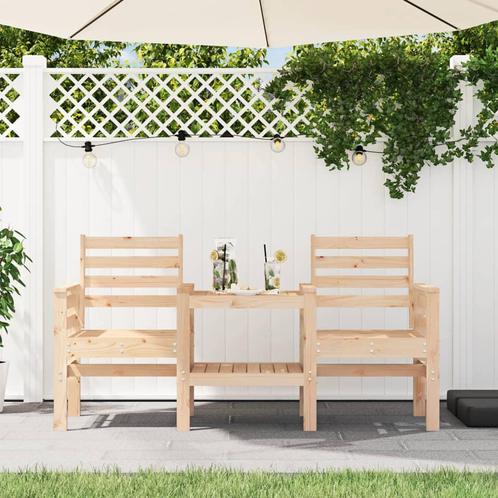 vidaXL Tuinbank met tafel 2-zits massief grenenhout, Tuin en Terras, Tuinbanken, Nieuw, Verzenden