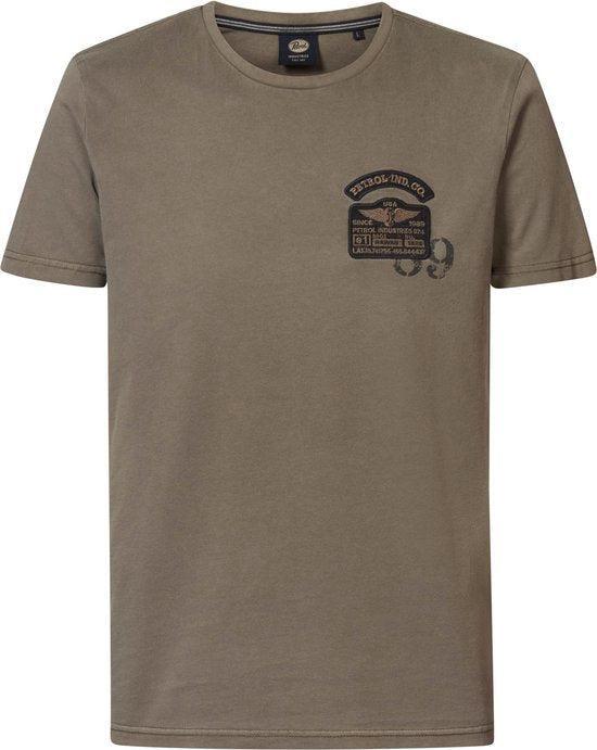 2dekans | Petrol Industries - S - Kunstwerk T-Shirt Palmetto, Kleding | Heren, T-shirts, Bruin, Zo goed als nieuw, Ophalen of Verzenden