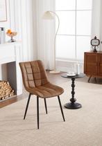 WOLTU 2 Eetkamerstoelen - Kunstleer - Metalen poten - Lichtb, Huis en Inrichting, Verzenden, Nieuw