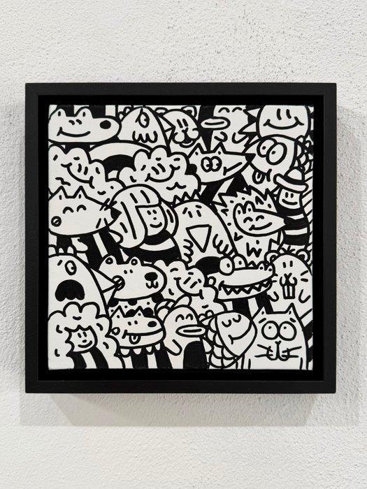 Mr Turkey - Black & White World - NO reserve, Antiek en Kunst, Kunst | Schilderijen | Modern