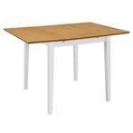 vidaXL Eettafel verlengbaar (80-120)x80x74 cm MDF wit, Verzenden, Nieuw