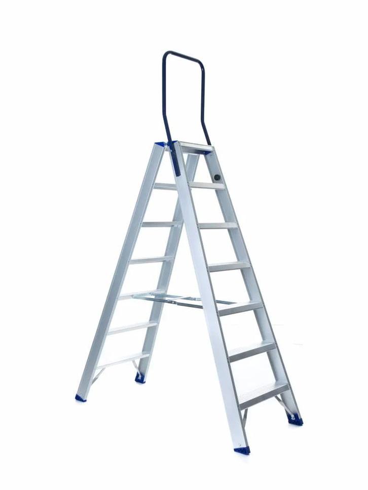 Eurostairs Dubbel Oploopbare Trap – 2 t/m 12 Treden, Doe-het-zelf en Verbouw, Ladders en Trappen, Trap, Nieuw, Verzenden