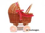 Rieten poppenwagentjes diverse modellen bij de houtwagen, Kinderen en Baby's, Speelgoed | Houten speelgoed, Nieuw, Ophalen of Verzenden