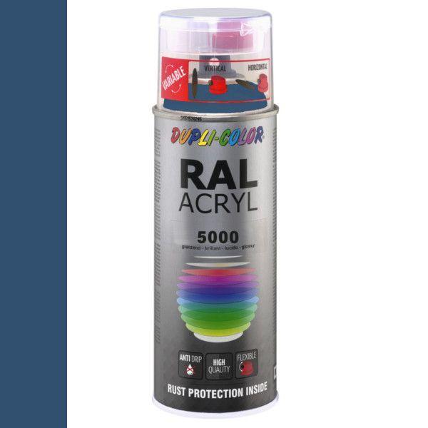 Dupli-Color Ral Acryl Ral 5000 Violet blauw Hoogglans 400 ml, Doe-het-zelf en Verbouw, Verf, Beits en Lak, Nieuw, Ophalen of Verzenden