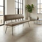 Leren eetkamerbank Solid - Granada Taupe (taupe/bruin) -, Ophalen of Verzenden, Nieuw, Bruin, Leer