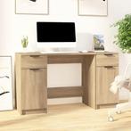 vidaXL Bureau met bijzetkast bewerkt hout sonoma, Huis en Inrichting, Verzenden, Nieuw