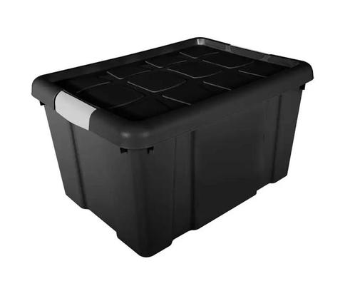 Opbergbox met deksel - opbergdoos 16 liter zwart, Huis en Inrichting, Schoonmaakartikelen, Verzenden