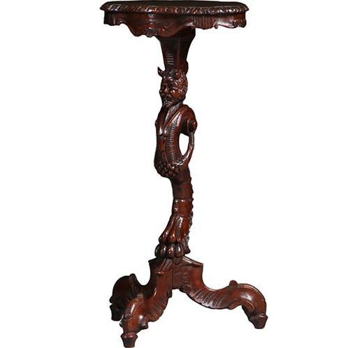 Karakteristieke Italiaans Neorenaissance pedestal ca 1875 me, Antiek en Kunst, Antiek | Meubels | Tafels, Ophalen of Verzenden