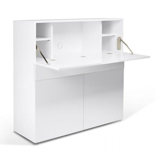 *WOONWINKEL* TemaHome Focus Moderne Secretaire Wit, Huis en Inrichting, Bureaus, Nieuw, Verzenden