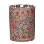 Windlicht Glas zara bloemen medium 12cm, Huis en Inrichting, Verzenden, Nieuw