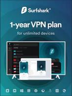 Surfshark VPN 1 | Onbeperkte Apparaten | 1 Jaar, Nieuw