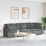 vidaXL Modulaire bank met kussens stof donkergrijs, Huis en Inrichting, Banken | Bankstellen, Verzenden, Nieuw, Stof