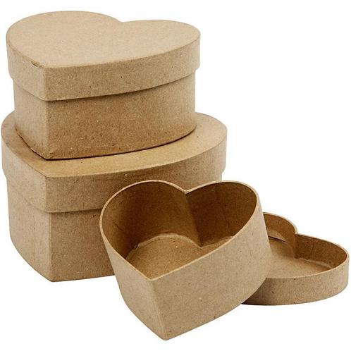 Hartdoos Papier machee 19*18*10 Hartdoos Pap. mc, Hobby en Vrije tijd, Knutselen, Nieuw, Ophalen of Verzenden