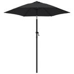 Parasol Zwart Aluminium | Tweedekansje | OP=OP, Kantelbaar, Nieuw, Stokparasol, 2 tot 3 meter