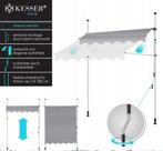 Klemzonwering met handzwengel - breedte 150 cm - voor, Verzenden, Nieuw