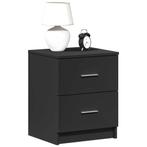 vidaXL Nachtkastjes 2 st met 2 lades 40x36x50 cm zwart, Verzenden, Nieuw, Hout