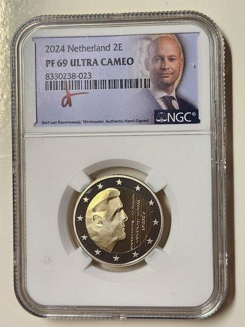 Nederland, Vaticaan. 2 Euro 2024 (2 monete) Proof + BU, Postzegels en Munten, Munten | Europa | Euromunten