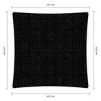 Vierkante schaduwdoek - Zwart - Waterdoorlatend - 4,2 x 4,2, Tuin en Terras, Schaduwdoeken, Ophalen of Verzenden, Nieuw