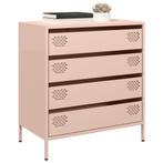 vidaXL Dressoir 68x39x73,5 cm koudgewalst staal roze, Verzenden, Nieuw, Metaal