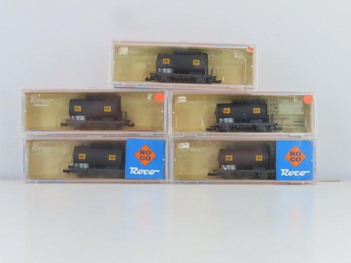 Roco N - 25039 - Modeltrein goederenwagon (5) - 5x 2-assige, Hobby en Vrije tijd, Modeltreinen | N-Spoor