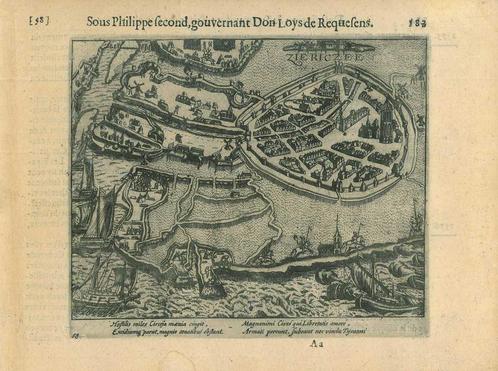 Historische prent van Zierikzee, Antiek en Kunst, Kunst | Etsen en Gravures