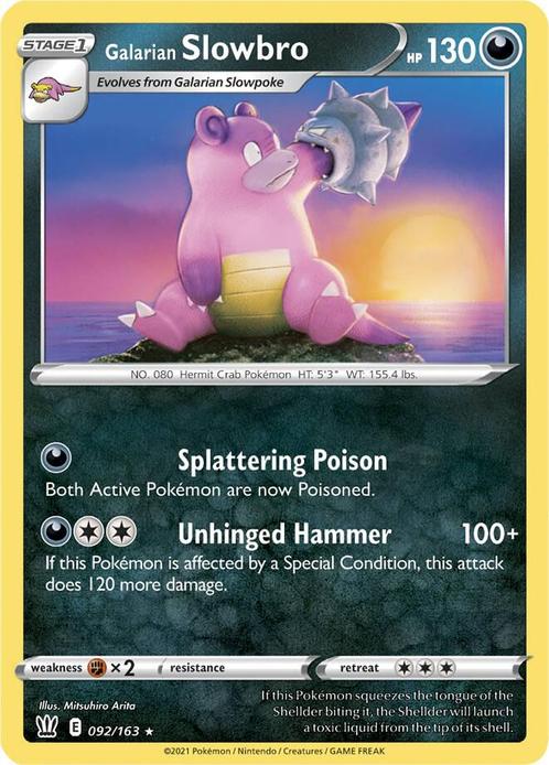 Galarian Slowbro 092/163 Battle Styles, Hobby en Vrije tijd, Verzamelkaartspellen | Pokémon, Losse kaart, Nieuw, Foil, Ophalen of Verzenden