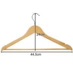 Ruhhy Houten Kledinghangers - Set van 10, Ergonomisch en..., Huis en Inrichting, Woonaccessoires | Kapstokken, Ophalen of Verzenden