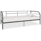 vidaXL Bedbank metaal grijs 90x200 cm, Huis en Inrichting, Slaapkamer | Bedden, 90 cm, Eenpersoons, Verzenden, Nieuw