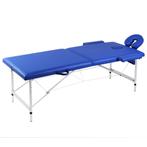 vidaXL Massagetafel met 2 zones inklapbaar aluminum frame, Verzenden, Nieuw