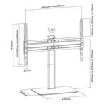 TV standaard 37-70 inch | Draaibare Tv poot tafel max 40 kg, Ophalen of Verzenden, Nieuw