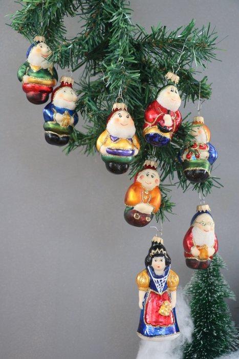 Kerstballen Krebs, Lauscha: Sneeuwwitje en de 7 dwergen (8), Diversen, Kerst