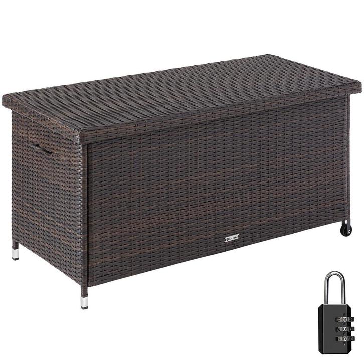 Wicker opbergbox Kiruna met kunststof gaas, 120x55x61,5cm, 2, Tuin en Terras, Overige Tuin en Terras, Verzenden