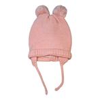 Knitted beanie 2 pompoms and ears - 24/36M, Verzenden, Nieuw