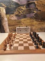 Schaakspel - Vintage Staunton schaakset met schaakklok -