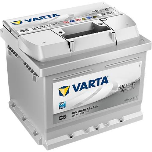 Varta Silver Dynamic C6 accu | 552 401 052 | 12V 52Ah, Auto-onderdelen, Accu's en Toebehoren, Ophalen of Verzenden