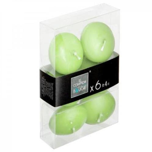 Drijfkaarsen Lichtgroen 6 stuks, Huis en Inrichting, Woonaccessoires | Kandelaars en Kaarsen, Nieuw, Ophalen of Verzenden