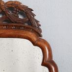 Hollandse notenhouten Soester spiegel ca 1790 met afneembar, Antiek en Kunst, Antiek | Spiegels, Ophalen of Verzenden