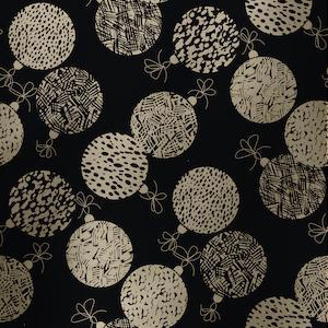 Inpakpapier Kerst Ornamenten Zwart - Breedte 30 cm - m lang, Zakelijke goederen, Partijgoederen en Retail | Verpakking en Verzending