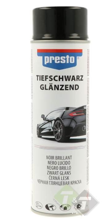 Presto Spuitverf Zwart Hoogglans, 500ml Inhoud, Doe-het-zelf en Verbouw, Verf, Beits en Lak, Nieuw, Ophalen of Verzenden