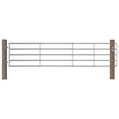 vidaXL Poort met 5 stangen (150-400)x90 cm staal, Tuin en Terras, Tuinpoorten, Nieuw, Verzenden
