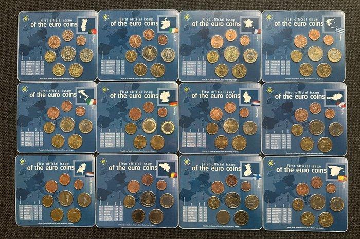 Europa. Series 1 Cent - 2 Euro 1999/2002 (12 series) (Zonder, Postzegels en Munten, Munten | Europa | Euromunten