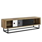 TV meubel New York tv kast met 3 schuifdeuren 140x35x41 cm