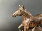 Bronzen paardenbeeld met de titel Ochtend op de hoogvlakte