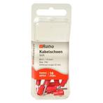 Ratio Kabelschoen Stift 12mm 0,5-1,5mm² - Pen - Rood - 10st, Verzenden, Nieuw